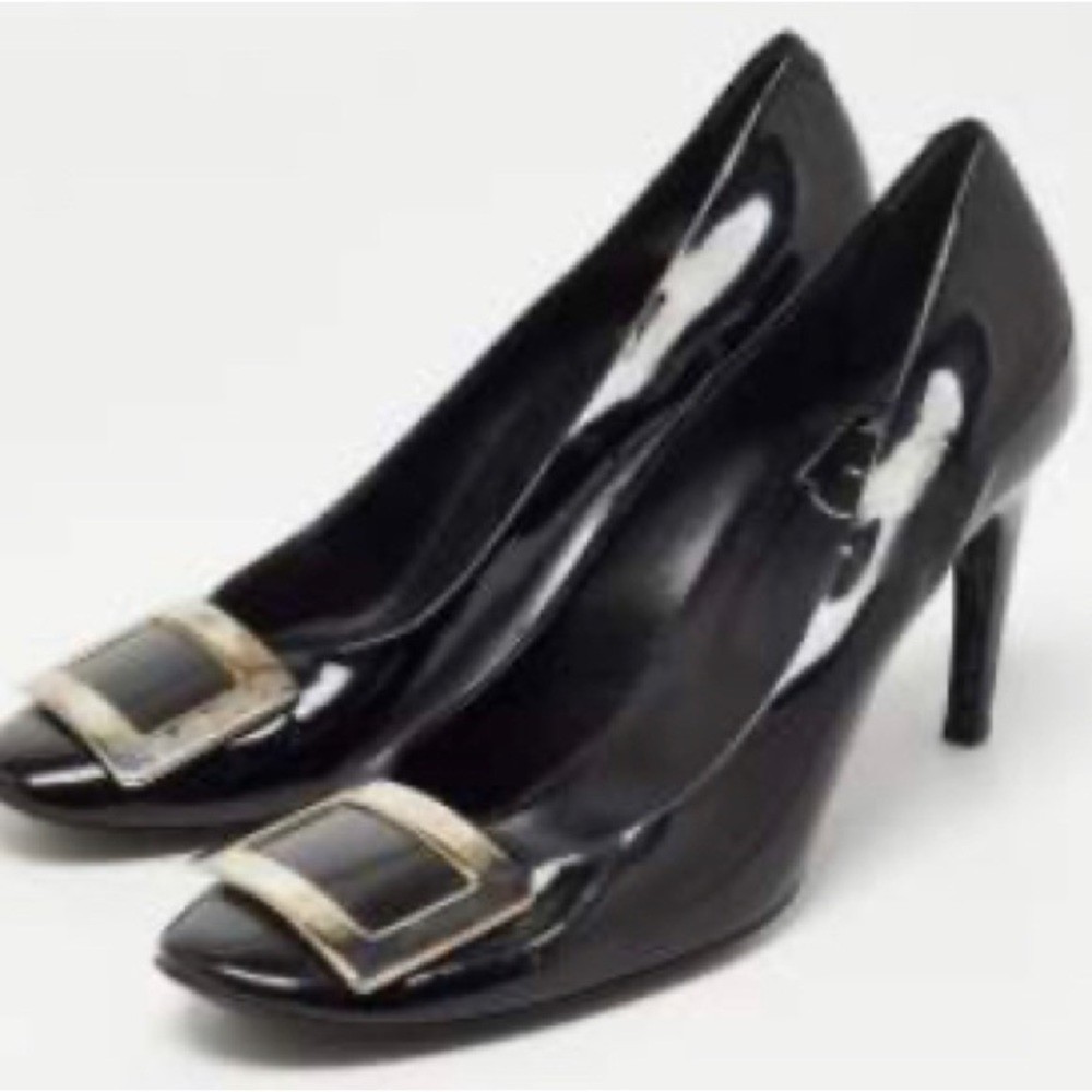 Roger Vivier Black Patent Leather Trompette Pumps Size 35